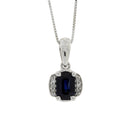 .63ct Sapphire Diamond Fashion Pendants 14KT White Gold