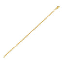 Moon Cut Bead Chain Bracelet in 14k Yellow Gold (3.00 mm)