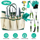 13Pcs Garden Tool Set Aluminum Alloy Gardening Hand Tools Starter Kit With Garden Bag Heavy Duty Outdoor Hand Tools With Non-Slip Ergonomic Handle For