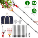 Extendable Pole Saw & Fruit Picker with 65Mn Steel Blade