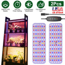 2Pcs Ultra-Thin LED Grow Lights for Indoor Plants with 126Pcs LEDs Full Spectrum Under Cabinet Plant Growing Light Panel 3/9/12H Timer 9 Dimmable Leve