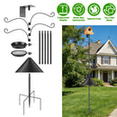 94Inch Squirrel Proof Bird Feeder Pole Heavy-Duty Bird House Pole Outdoor Bird Feeding Station with 5 Adjustable Heights 4 Shepherd Hooks Top & Side