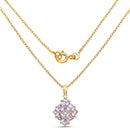 14K Yellow Gold Plated 2.58 Carat Genuine Tanzanite .925 Sterling Silver Pendant