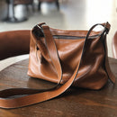 Large-Capacity Minimalist Genuine Leather Shoulder Crossbody Bag