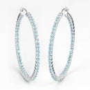 3.60 Carat Genuine Swiss Blue Topaz .925 Sterling Silver Earrings