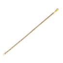 Round Pave Franco Chain Bracelet in 14k Yellow Gold (3.15 mm)