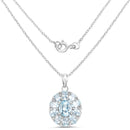 7.65 Carat Genuine Blue Topaz .925 Sterling Silver Pendant