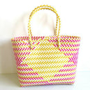 Striped Woven Beach Bag