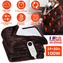 Electric Heated Flannel Throw Heated Blanket with 6 Heat Settings 1-8 Hours Auto off Washable for Home Office Usage 59x50in