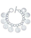 Holiday Lane I Love You Charm Bracelet Silver Tone