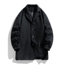 New Men's Casual Loose Mid-length Woolen Trench Coat