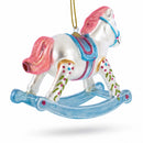 Baby’s First Rocking Horse Glass Christmas Ornament