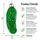 Salted Pickle Glass Christmas Ornament