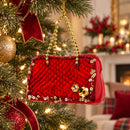 Red Purse Glass Christmas Ornament
