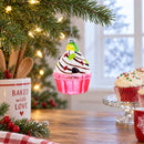 Cupcake/Muffin Glass Christmas Ornament