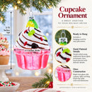 Cupcake/Muffin Glass Christmas Ornament