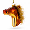 Horse Head Glass Christmas Ornament