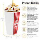 Popcorn Bucket Glass Christmas Ornament