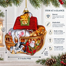 Timeless Noah's Ark Glass Christmas Ornament