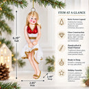 Screen Legend Glass Christmas Ornament