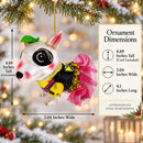 Pitbull Glass Christmas Ornament