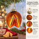 Fortune Cookie Delight Glass Christmas Ornament