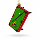 Billiard/Pool Table Glass Christmas Ornament