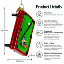 Billiard/Pool Table Glass Christmas Ornament