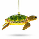Sea Turtle Glass Christmas Ornament