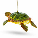 Sea Turtle Glass Christmas Ornament