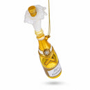 Champagne Bottle Pop Glass Christmas Ornament