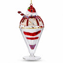 Dessert Cake Glass Christmas Ornament