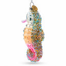 Seahorse Glass Christmas Ornament
