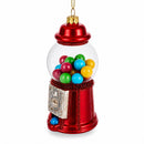 Candy Vending Machine Glass Christmas Ornament