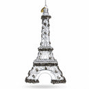 Iconic Eiffel Tower, Paris Glass Christmas Ornament