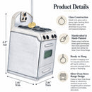 Silver Oven Stove Range Glass Christmas Ornament