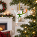 Judo Martial Arts Glass Christmas Ornament