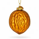 Glittered Walnut Glass Christmas Ornament