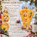 Cake Slice Glass Christmas Ornament