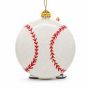 Baseball Player Glass Christmas Ornament