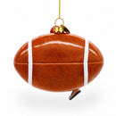 Football Player Glass Christmas Ornament