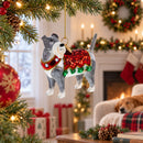 Irish Terrier Glass Christmas Ornament