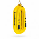 Sunny Yellow Rubber Boat Glass Christmas Ornament