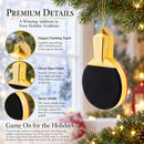 Ping-Pong Paddle Glass Christmas Ornament