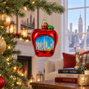 New York City Big Apple Glass Christmas Ornament