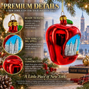 New York City Big Apple Glass Christmas Ornament