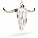 Cow Skull Glass Christmas Ornament