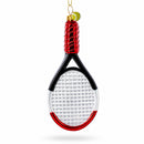 Tennis Racket Glass Christmas Ornament
