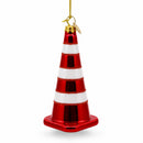 Traffic Cone Glass Christmas Ornament