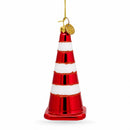 Traffic Cone Glass Christmas Ornament